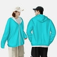 thumbnail image 6 of Daiia Aqua UPF 50+ Sun Protection Hoodie Jacket Lightweight Long Sleeve Sun Shirt for Women Men with Pocket Hiking Outdoor-, 6 of 9
