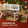 thumbnail image 2 of UGEARS 3D Puzzles for Adults - V-Express Steam Train with Tender Idea- 3D Wooden Puzzle Model Kits for Adults and Teens Building Kit Wooden Model Kits, 2 of 7