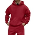 thumbnail image 2 of Zshosam Men's and Big Men's Fleece Fashion Hoodie Sweatshirt(Wine,M), 2 of 5