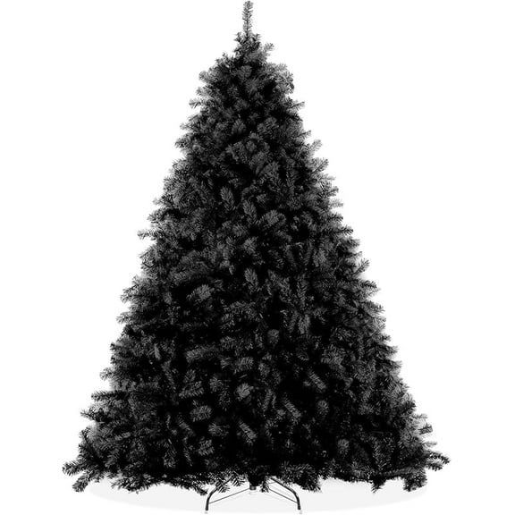 6FT Black Spruce Artificial Holiday Christmas Tree with Sturdy Metal Stand