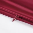 thumbnail image 5 of PiccoCasa 1 Pc 19 Momme Silk Pillowcase with Hidden Zipper Standard Wine Red 16" x 31", 5 of 7