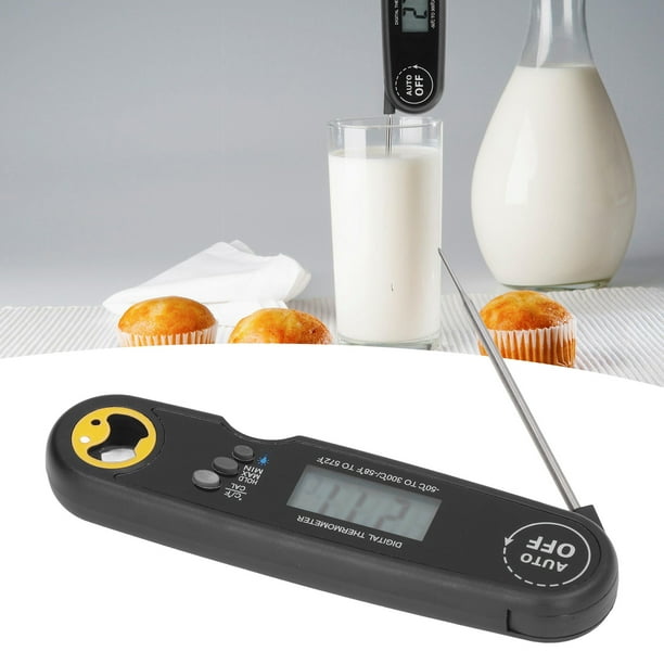 Sonda de Termómetro para Alimentos Termómetro Plegable Párrogo para Alimentos Sonda de Termómetro para Carne de Lectura Instantánea A Prueba de Agua Con Fuerte Inducción