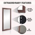 thumbnail image 5 of Wall Mirror, Full length Mirror, Framed Bevel Leaner Mirror, Full Body Mirror for Home, Floor Mirror with Faux Wood Frame, 66"LX32"W Large Mirror for Bedroom, Mirrors for Wall - Bronze, 5 of 11