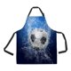 thumbnail image 1 of Delantal de Cocina ABPHQTO Gotas de Agua alrededor del Balon de Futbol Azul con bolsillos 70x80 cm, 1 of 1