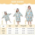 thumbnail image 3 of Wearable Blanket with Sleeves and Pocket Oversized Hooded Sweatshirt 3-14 YR Cute Capybara with Santa Hat S, 3 of 7