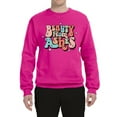 thumbnail image 2 of Wild Bobby Beauty From Ashes Groovy Font With Stars Vintage Unisex Crewneck Sweatshirt, Fuschia, XX-Large, 2 of 6