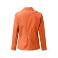 thumbnail image 5 of Grianlook Women Blazers Shawl Neck Business Jackets Solid Color Cardigan Jacket Ladies Casual Outwear Slim Fit Long Sleeve Blazer Orange S, 5 of 7