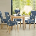 thumbnail image 3 of Unique Bargains Stretch Polyester Dining Room Chair Covers Set of 2, Light Blue, 3 of 6