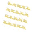 thumbnail image 1 of veasfak 20 Pieces New Year' Letters Cake Topper Shiny Year Celebration Pick Home Party Gold, 1 of 9
