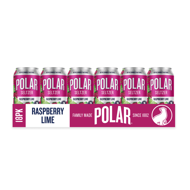 Polar Seltzer Raspberry Lime Sparkling Water, 12 fl oz, 18 Pack photo 3