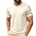 thumbnail image 2 of Qiyinn Men's Line Casual T-shirt For Summer Men Top, 2 of 6