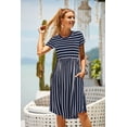 thumbnail image 4 of Vestido Simier Fariry, modesto, de negocios, casual, para mujer, azul marino, talla M, 4 of 6