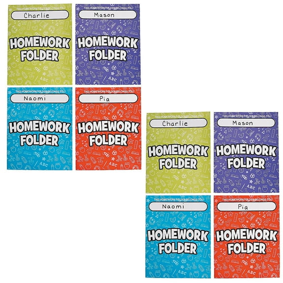 Fun Express Bulk 48 Pieces Homework Pocket Folders