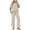 Beige, variant on Womens 2 Piece Outfits Casual Short Sleeve Lounge Set Summer Tracksuits Matching Sets Beach Fashion Travel Outfits