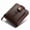 Coffee, variant on Custom Name Men's Wallet Gift Stylish Brown Faux Leather Engraved Purse Personalized Decorative Durable Card Holder Coin Pocket