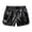 Black, variant on CaComMARK PI Mens Metallic Shorts Sexy Shiny Beach Shorts Sparkly Rave Outfit Holographic Booty Shorts with Pockets Black 8(L)