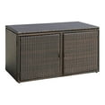 thumbnail image 1 of Pemberly Row 88-gallon Contemporary Rattan Patio Container Box Bin in Brown, 1 of 9
