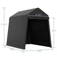 thumbnail image 4 of Outdoor Portable Storage Shelter Shed,Carport Storage Shed with Roll-Up Zipper Door,Portable Garage Carport for Motorcycle Waterproof and Uv Resistant Anti-Snow Portable Garage Kit Tent, 4 of 7