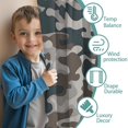 thumbnail image 3 of Blackout Kids Curtains,Beige Blue Camo Mixed Shapes Pattern Childrens Insulated Curtains Set Of 2,Bedroom Essentials,Toddler Room Decor 42"x54", 3 of 5