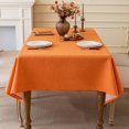 thumbnail image 1 of Rectangle Table Cloth Oil-Proof Spill-Proof Water Resistant Tablecloth Wrinkle Free Anti-Scratch Dining Table Cover Birthday Party Kitchen Tabletop Decor, Orange, 140*180cm, 1 of 4