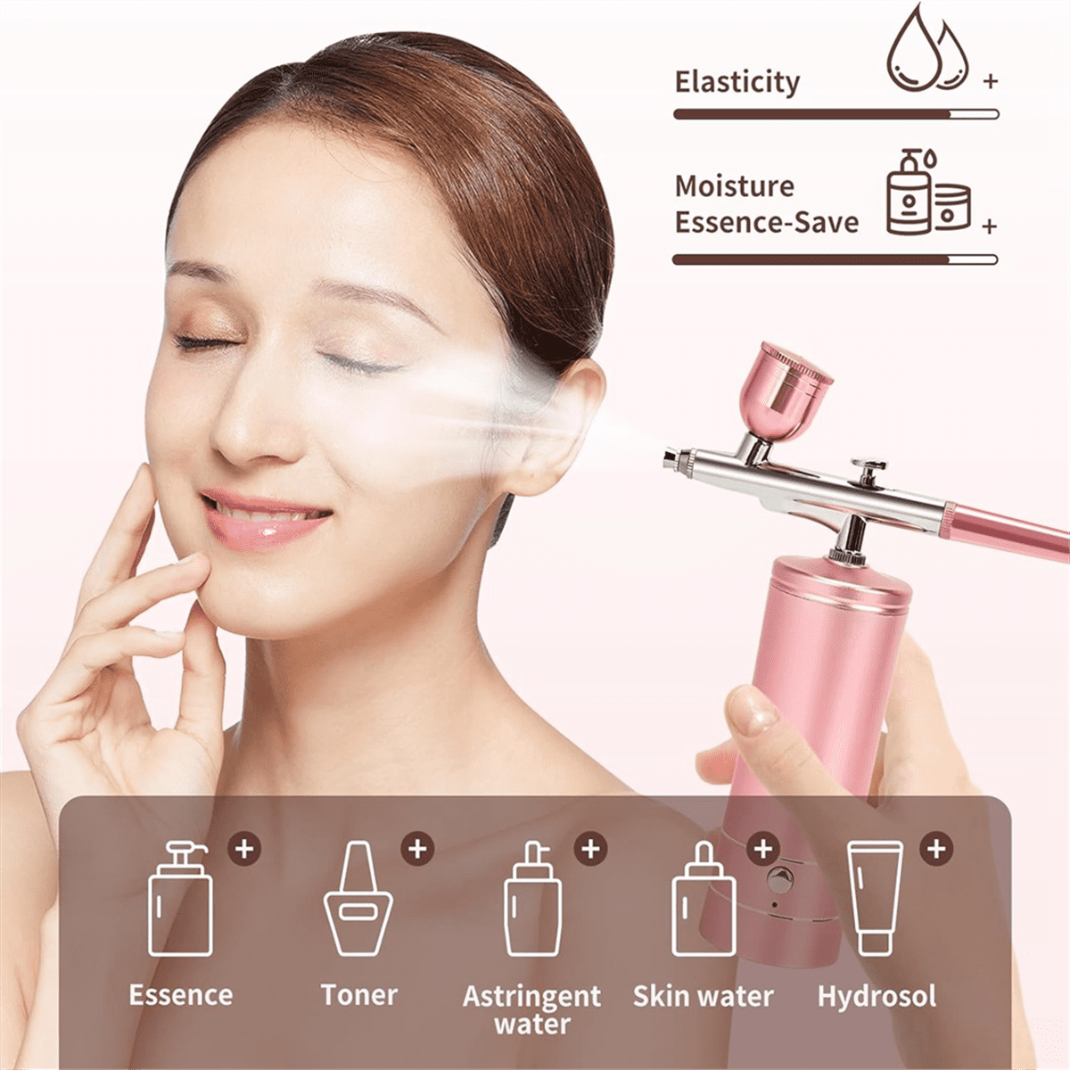 Upgraded Airbrush Set with Air Compressor Cordless Automatic Airbrush Set Handheld Rechargeable AirBrush for Makeup C