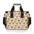 thumbnail image 7 of FORMRS Insulated Cooler Bag 24 Cans Capacity Soft Leakproof Lunch Box with Side Pockets, Beige Sunflower Pattern, 7 of 7