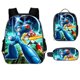 thumbnail image 1 of Mochila Rockmans Anime School con bolsa de almuerzo y bolsa para lápices, 1 of 3