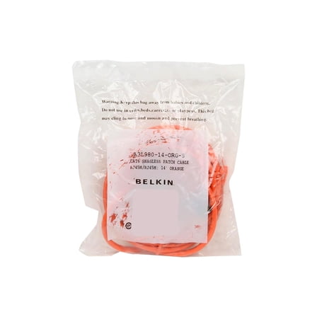 Belkin High Performance - Patch cable - RJ-45 (M) to RJ-45 (M) - 4.3 m - UTP - CAT 6 - molded, snagless - orange - for Omniview SMB 1x16, SMB 1x8; OmniView SMB CAT5 KVM Switch