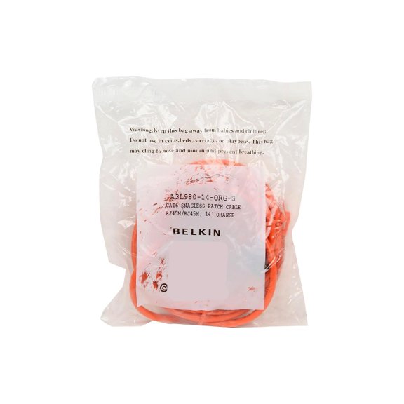 Belkin High Performance - Patch cable - RJ-45 (M) to RJ-45 (M) - 4.3 m - UTP - CAT 6 - molded, snagless - orange - for Omniview SMB 1x16, SMB 1x8; OmniView SMB CAT5 KVM Switch