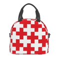 thumbnail image 2 of Goofa Red Cross 1 Pattern Lunch Bag ,Insulated Lunch Box, Small Leakproof Cooler Food Lunch Containers Reusable High Capacity Lunch Tote Bags, 2 of 8