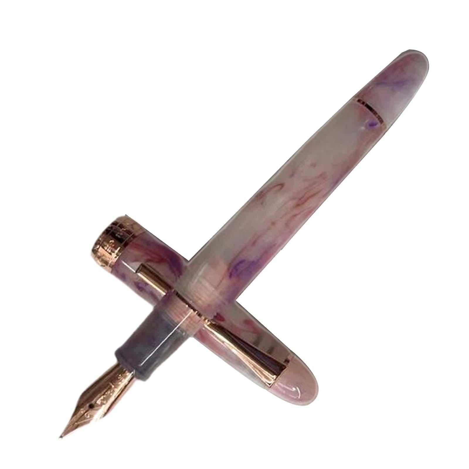 LeeQinersw Piston Fountain Pen Piston Filling Pen Ef0.5mm Smooth Large Ink Capacity Writing red