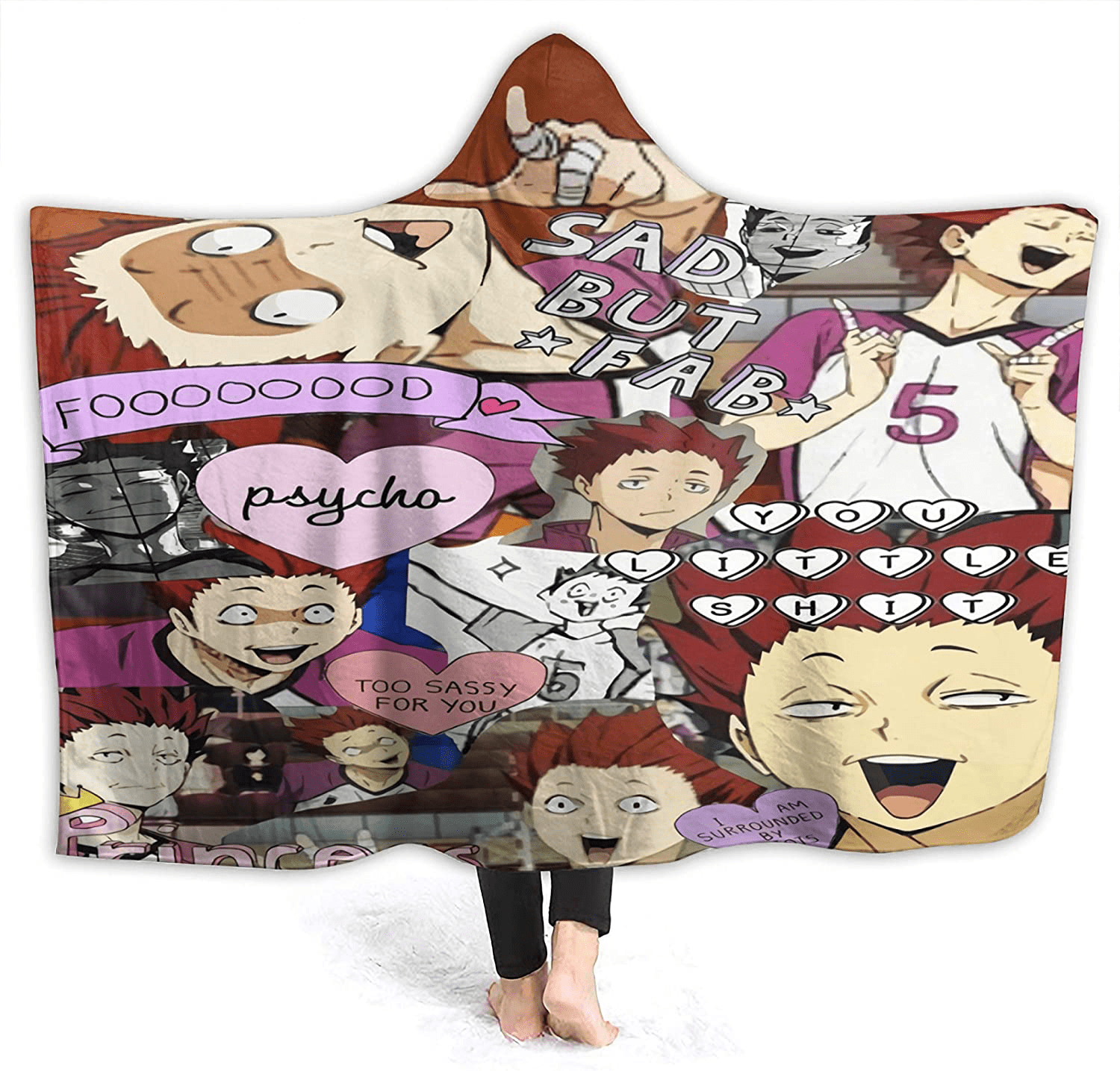 Super Soft Light Weight Throw Blanket Akaashi Keiji Manga Collage Summer Quilt for Bed Couch Sofa 60X50 Medium for Teen