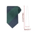 thumbnail image 2 of INSPIRE CHIC Men's Stripe Texture Contrast Color Formal Neckties Wedding Dark Green Navy Blue, 2 of 4