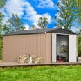 thumbnail image 4 of YODOLLA 10 x 14 ft. Outdoor Metal Storage Shed with Sliding Roof & Lockable Door, 4 of 6