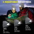 thumbnail image 5 of Unisex Beanie Hat with Light, USB Rechargeable LED Headlamp Hat Night Light Cap Christmas Stocking Stuffers Gifts for Men Dad Father Husband (Grey), 5 of 7