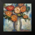 thumbnail image 2 of Tina 20x20 Black Modern Framed Museum Art Print Titled - Orange Poppies II, 2 of 5