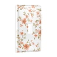 thumbnail image 2 of Yayeee Toggle Light Switch Wall Plate 1-Gang 4.5"x2.7" Home Decorative Outlet Cover, Orange Floral Blooms, 2 of 7