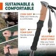 thumbnail image 2 of Trek-Z Cork Grip Trekking Poles – Lightweight Folding Hiking Poles, Adjustable Height, Compact Travel Design, Aircraft-Grade Aluminum Walking Sticks for Men & Women, 2 of 7