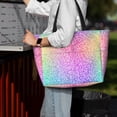 thumbnail image 4 of Wukai Colorful Glitters Print Zipper Bag,large Beach Tote Bag,Waterproof Sandproof Bag,Grocery and Picnic Tote Travel Bag, 4 of 5