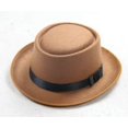 thumbnail image 1 of Sombrero de copa plana estilo británico retro con forma de cúpula para otoño e invierno, sombrero redondo de lana, sombrero de jazz para hombres y mujeres, sombrero de viaje para el tiempo libre, 1 of 6
