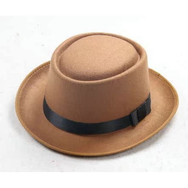 Sombrero de copa plana estilo británico retro con forma de cúpula para otoño e invierno, sombrero redondo de lana, sombrero de jazz para hombres y mujeres, sombrero de viaje para el tiempo libre