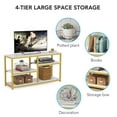 thumbnail image 4 of Tribesigns 47 Inch TV Stand 4 Tier Storage Shelf Console Table Sofa Entryway Table for Living Room Bedroom, 4 of 5