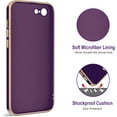 thumbnail image 3 of Case for iPhone SE Case 2022/2020, iPhone 8 7 Case Ring Holder Stand Magnetic Kickstand, Plating Gold Edge Soft TPU Bumper Cover Shockproof Protective Phone Cases Women Girls Boys, Dark Purple, 3 of 14
