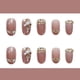 thumbnail image 3 of Apuakthei 24 piezas de uñas postizas de longitud media con diseños elegantes y largos con pegamento, uñas acrílicas con punta francesa, uñas postizas brillantes de bailarina, uñas adhesivas para, 3 of 7