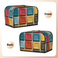 thumbnail image 4 of Toaster Cover For 2 Or 4 Slice, Two Or Four Slice Toaster Hood Dust-Proof Cover For Kitchen Washable Small Appliance Colorful Abstract Vibrant Ceramic Geometric Pattern, 4 of 5