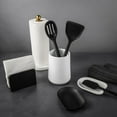 thumbnail image 3 of Thyme & Table, Ceramic Ribbed Kitchen Utensil Holder, White, 3 of 5