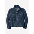 thumbnail image 4 of Woman Within Plus Size Stretch Denim Jacket Cropped Jean Jacket, 4 of 6