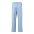 thumbnail image 4 of Mens Sweatpants,Men's Casual Pants Lightweight Embroidered Logo Drawstring Loose Fit Waist Pocket Long Trousers for Everyday Wear and Outdoor Activities,Cargo Pants for Men,Size:XXL, 4 of 5