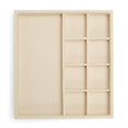 thumbnail image 1 of Organizador de joyas con forma de bóveda de lobo con forma de media bandeja para pendientes, color beige, 1 of 6
