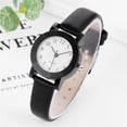 thumbnail image 1 of Reloj de cuarzo para mujer, relojes para mujer, nueva moda, de cuero, estilo universitario, caja negra, correa fina, reloj analógico de cuarzo para mujer., 1 of 2